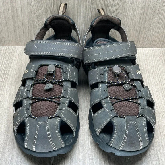 Teva Sandals Mens Sz 11 Forebay Water Fisherman Sport Trail Hiking Brown - Picture 5 of 12